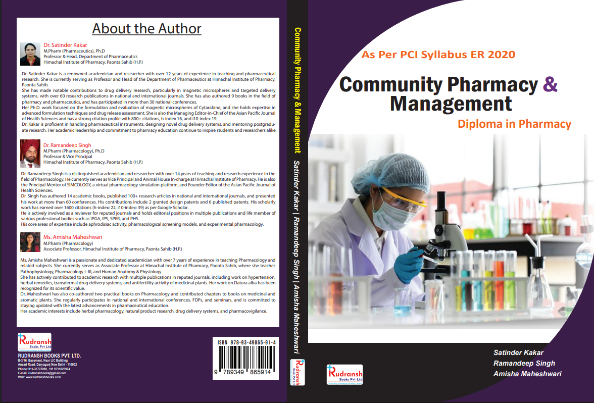 A Textbook of Community Pharmacy And Management 